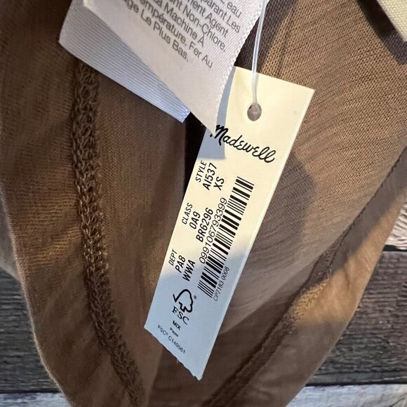 NWT Madewell Whisper Crew Neck Tee XS Classic Minimalist Staple Piece - Picture 4 of 5